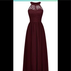 Women's Sleeveless Halter Floral Lace